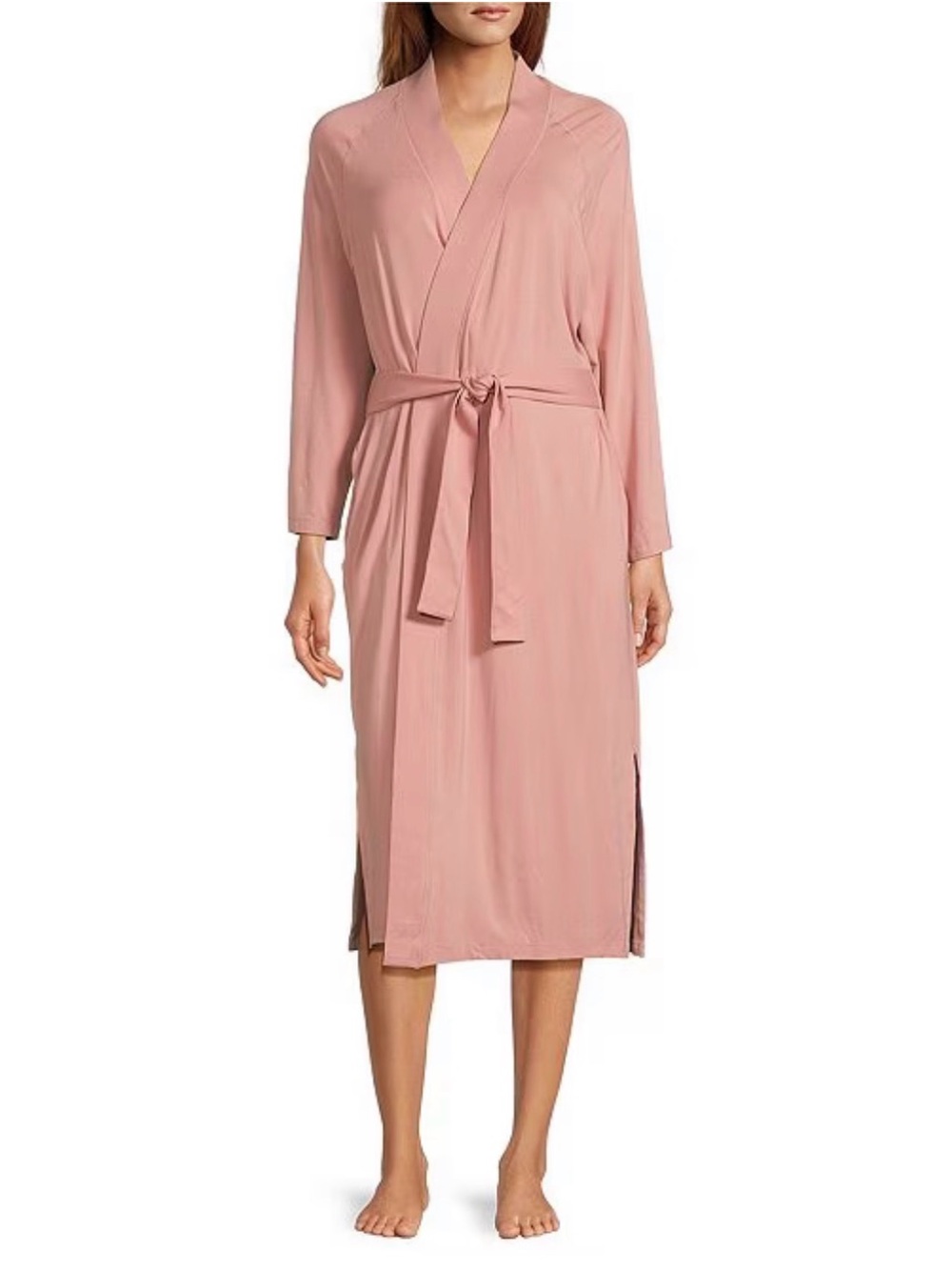 NWT UGG Long Tie-Waist Robe in Dusty Rose